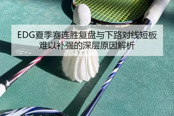 EDG夏季赛连胜复盘与下路对线短板难以补强的深层原因解析